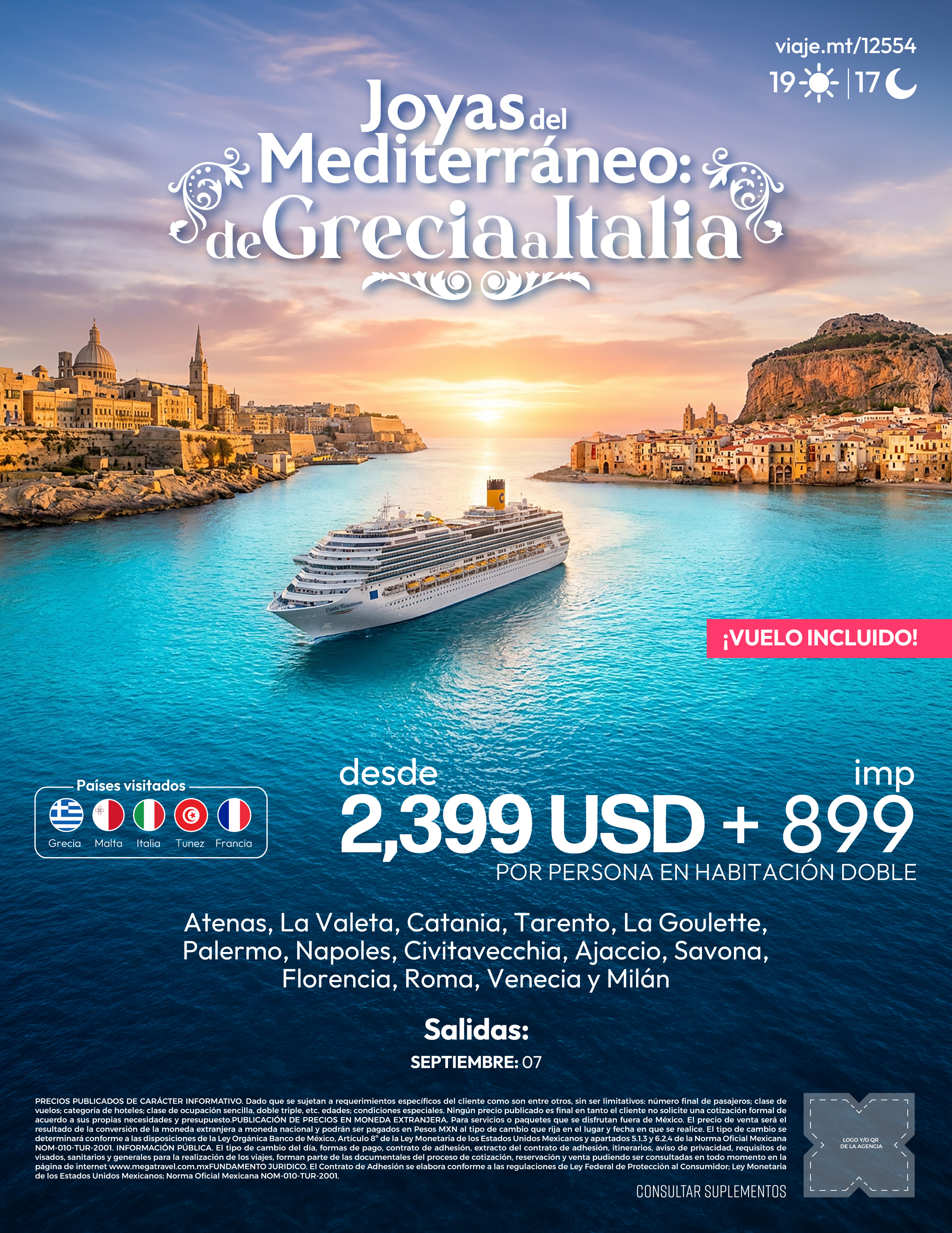 Joyas del Mediterráneo: de Grecia a Italia